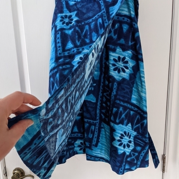 HILO Hawaii Hawaiian Wrap Skirt bright tie dye style Small Medium @x - Picture 2 of 7